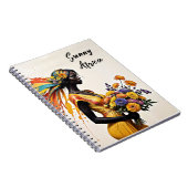 美しいアフリエレガントカ女性の民族的外観 ノートブック (右側)