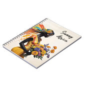 美しいアフリエレガントカ女性の民族的外観 ノートブック (左側)