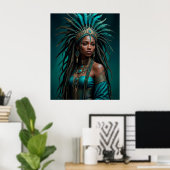 美しいアフリカのクイーンポスター ポスター (ホームオフィス)