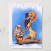 美しいアフリカのドラマーの女の子 – ハッピーバースデー (裏面)