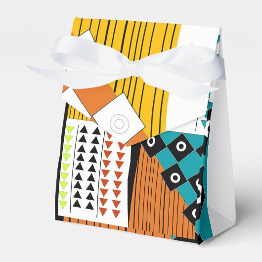 美しいアフリカのプリントのお願い箱 フェイバーボックス (正面サイド)