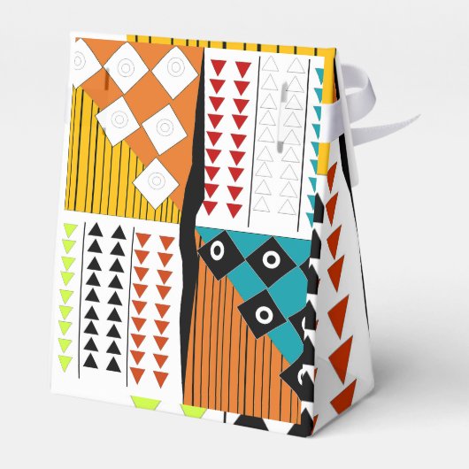 美しいアフリカのプリントのお願い箱 フェイバーボックス (裏面サイド)