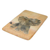 美しいアフリカのベビー象 バスマット (アングル)