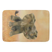 美しいアフリカのベビー象 バスマット (正面)
