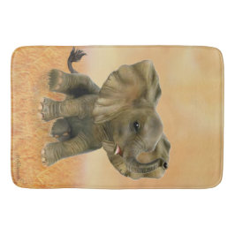 美しいアフリカのベビー象 バスマット