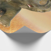 美しいアフリカのベビー象 ラッピングペーパー (角)