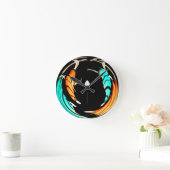 美しいアフリカのモチーフアートプリント ラウンド壁時計 (ホーム)