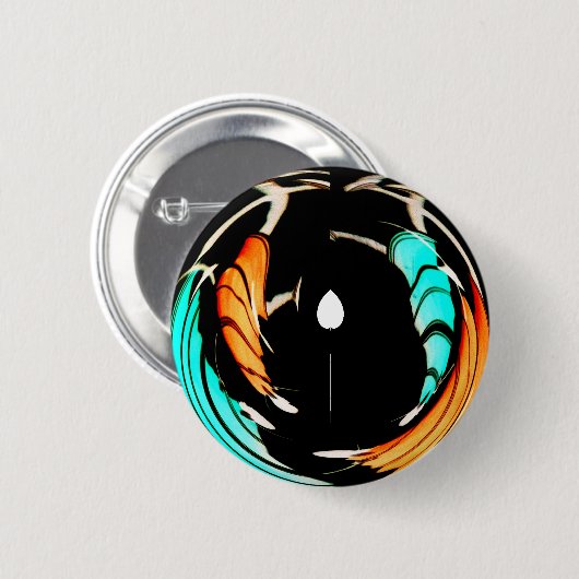 美しいアフリカのモチーフアートプリント 缶バッジ (正面&裏面)