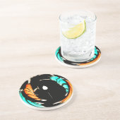 美しいアフリカのモチーフプリント コースター (側面)