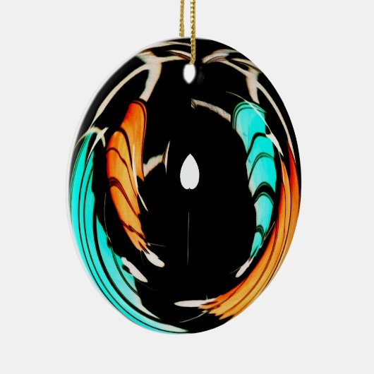 美しいアフリカのモチーフプリント セラミックオーナメント (右)