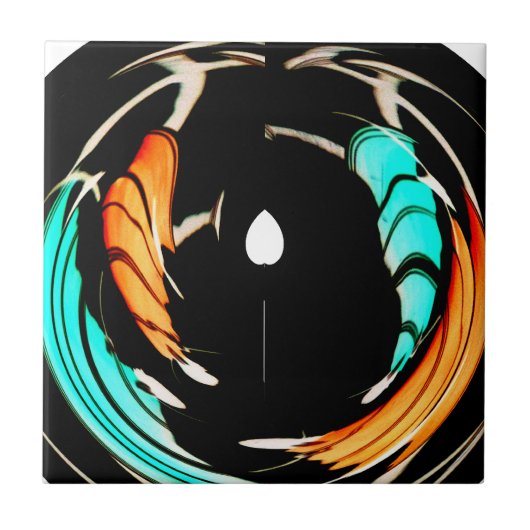 美しいアフリカのモチーフプリント タイル (正面)