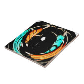 美しいアフリカのモチーフプリント タイル (側面)