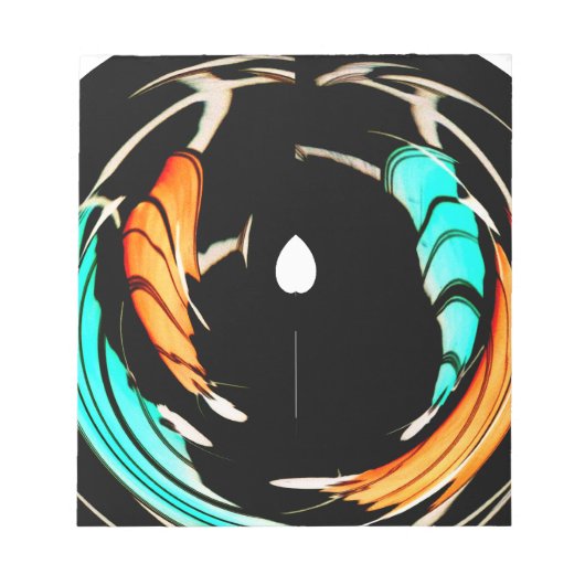 美しいアフリカのモチーフプリント ノートパッド (正面)