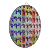 美しいアフリカの地図パッ市松模様にパアート民族 ダーツボード (正面左)