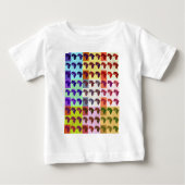 美しいアフリカの地図パッ市松模様にパアート民族 ベビーTシャツ (正面)