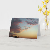 美しいアフリカの夕焼け カード (黄色い花)