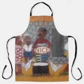 美しいアフリカの家族の伝統的色 エプロン (正面)