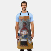 美しいアフリカの家族の伝統的色 エプロン (着用した状態)