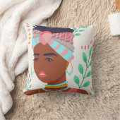 美しいアフリカの少女 クッション (ブランケット)