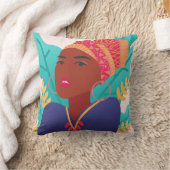 美しいアフリカの少女 クッション (ブランケット)