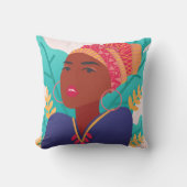 美しいアフリカの少女 クッション (正面)