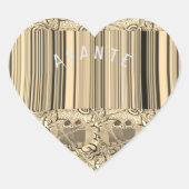 美しいアフリカの感謝デザイン ハートシール (正面)