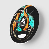 美しいアフリカの最新の美しいモチーフのアートデザイン ラウンド壁時計 (傾斜)