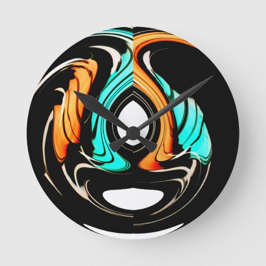 美しいアフリカの最新の美しいモチーフのアートデザイン ラウンド壁時計 (正面)