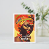 美しいアフリカの有名な旅行の場所ヴィンテージ ポストカード (スタンド正面)