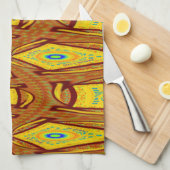 美しいアフリカの部族のモチーフ キッチンタオル (四つ折り)