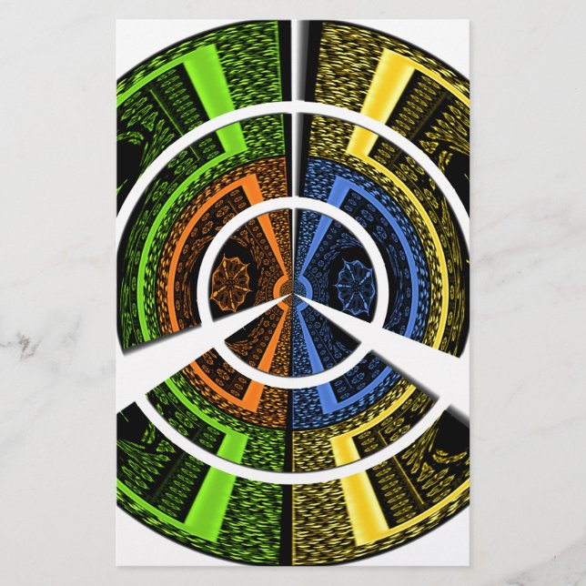 美しいアフリカカラフル円形イラスト (正面)