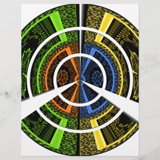 美しいアフリカカラフル円形イラスト (正面)