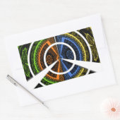 美しいアフリカカラフル円形イラスト 長方形シール (封筒)