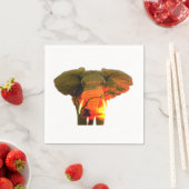 美しいアフリカゾウがセレンゲティに スタンダードカクテルナプキン (インサイチュ)