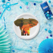 美しいアフリカゾウがセレンゲティに ペーパープレート (パーティー)