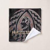 美しいアフリカボンゴトライバルテーマのパターンデザイン バスタオルセット (ウォッシュタオル)