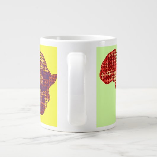 美しいアフリカマップホームドリンクラージコーヒーマグ ジャンボコーヒーマグカップ (裏面)