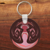 美しいアフリカマルーンモチーフプリントデザイン キーホルダー (正面)
