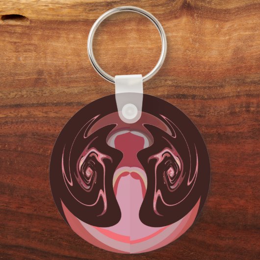 美しいアフリカマルーンモチーフプリントデザイン キーホルダー (正面)