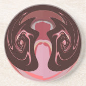 美しいアフリカマルーンモチーフプリントデザイン コースター (正面)