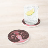 美しいアフリカマルーンモチーフプリントデザイン コースター (側面)