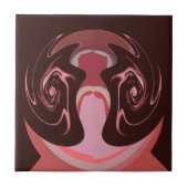 美しいアフリカマルーンモチーフプリントデザイン タイル (正面)