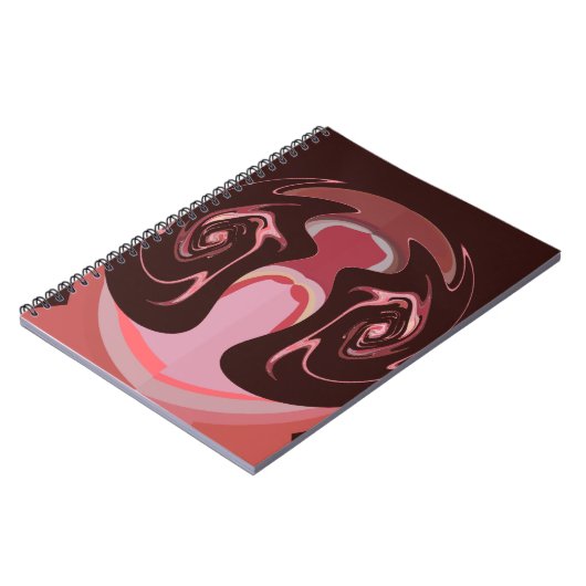 美しいアフリカマルーンモチーフプリントデザイン ノートブック (左側)