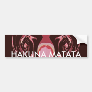 美しいアフリカマルーンモチーフプリントデザイン バンパーステッカー