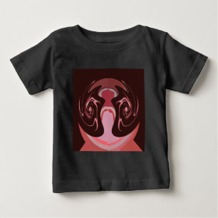 美しいアフリカマルーンモチーフプリントデザイン ベビーTシャツ