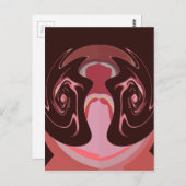 美しいアフリカマルーンモチーフプリントデザイン ポストカード (正面/裏面)