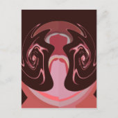 美しいアフリカマルーンモチーフプリントデザイン ポストカード (正面)