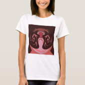 美しいアフリカマルーンモチーフプリントデザイン Tシャツ (正面)