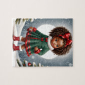 美しいアフリカンアメリカン・ガールパズル ジグソーパズル (横)