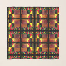 美しいアフリカンカラーシフォンスカーフ